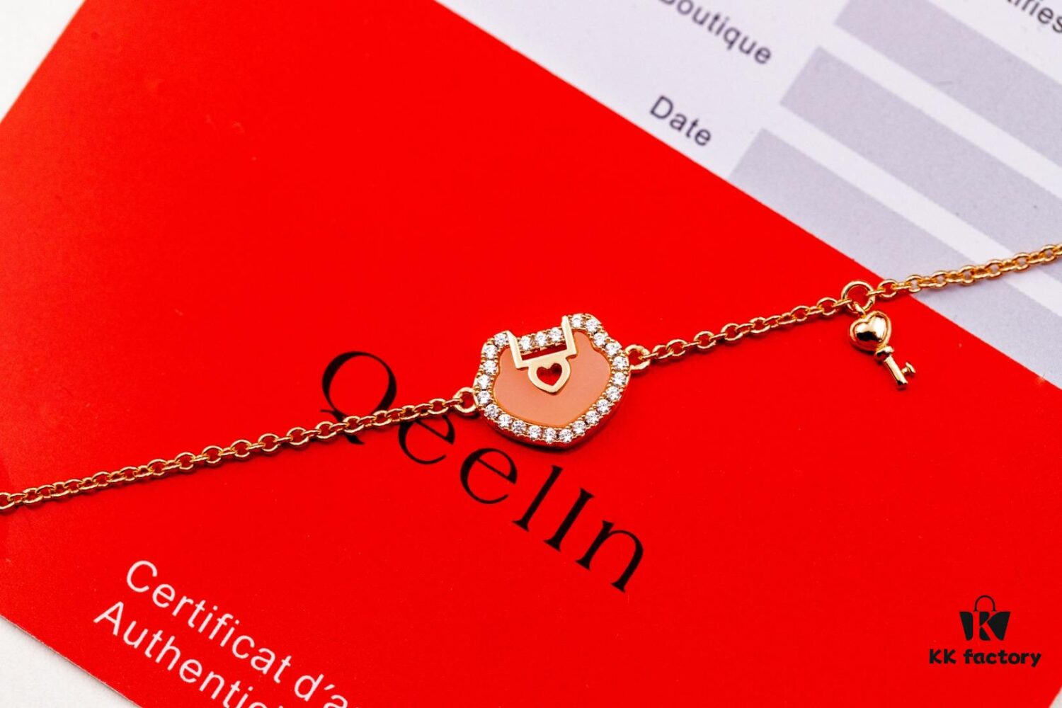 Kirin Qixi Little Pink Lock Bracelet