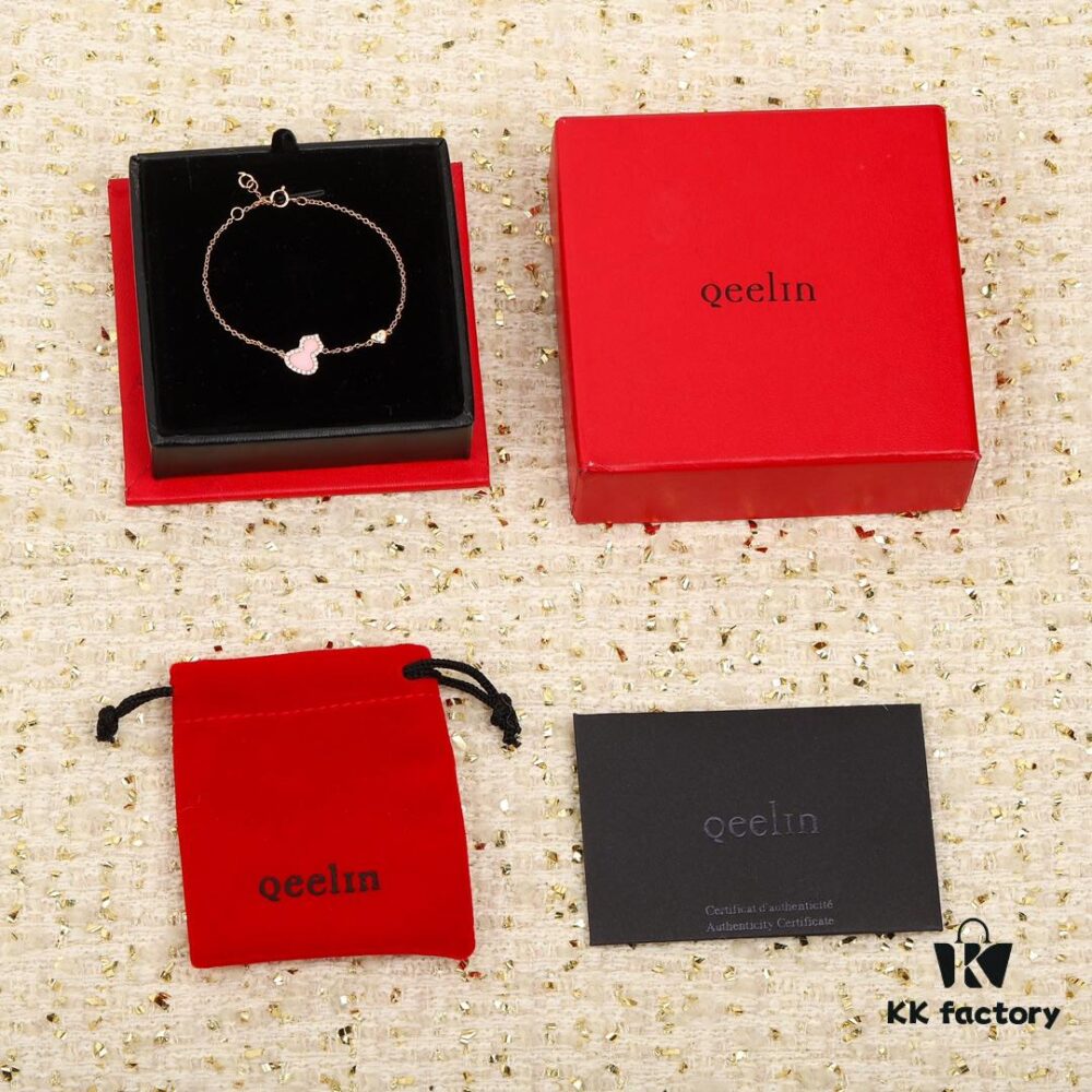 Kirin 520 Limited Edition Pink Opal Gourd Bracelet, Sweet and Adorable Valentine's Day Jewelry with Touch of Love and Gentle Elegance