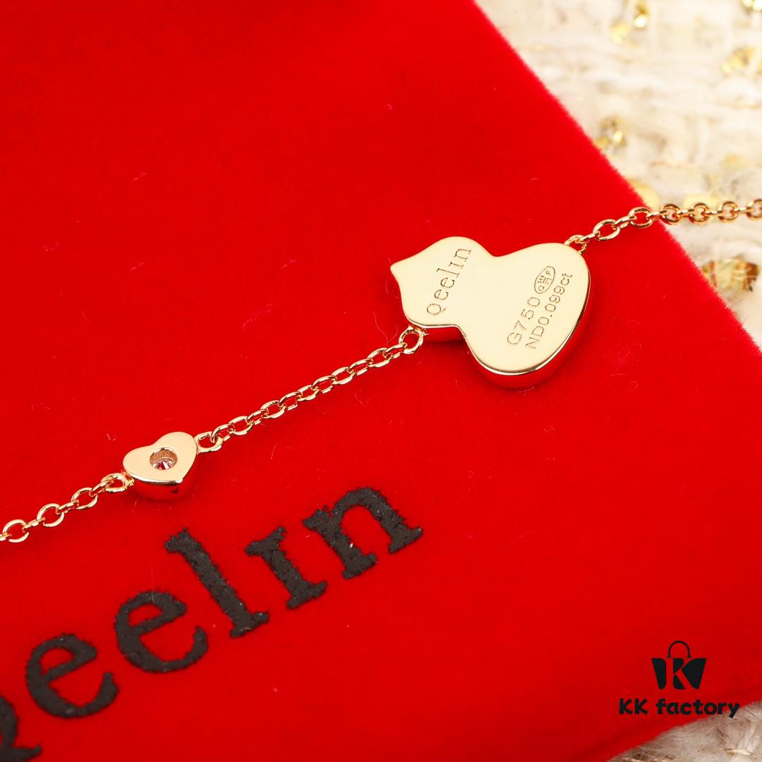 Kirin 520 Limited Edition Pink Opal Gourd Bracelet, Sweet and Adorable Valentine's Day Jewelry with Touch of Love and Gentle Elegance