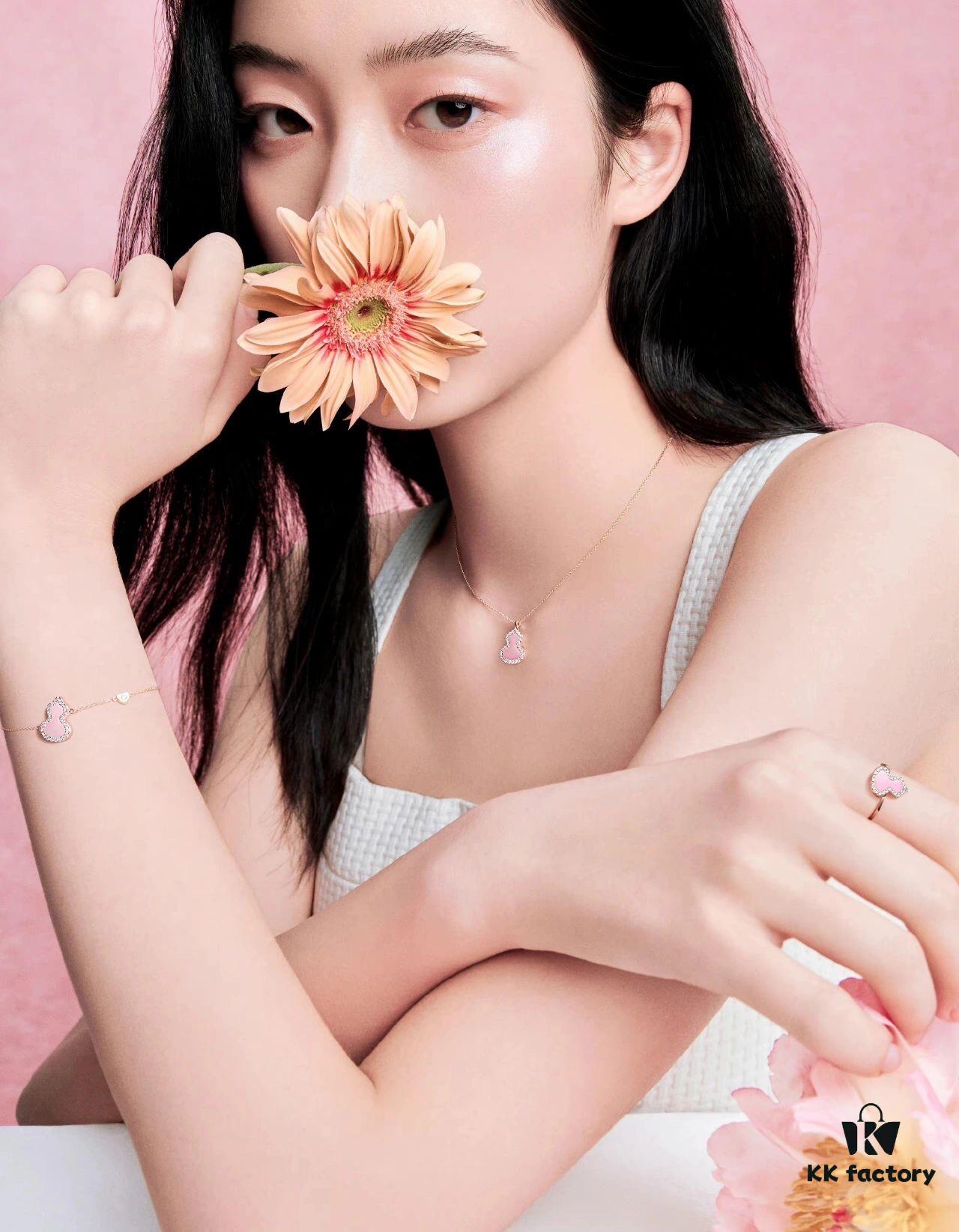 Kirin 520 Limited Edition Pink Opal Gourd Bracelet, Sweet and Adorable Valentine's Day Jewelry with Touch of Love and Gentle Elegance