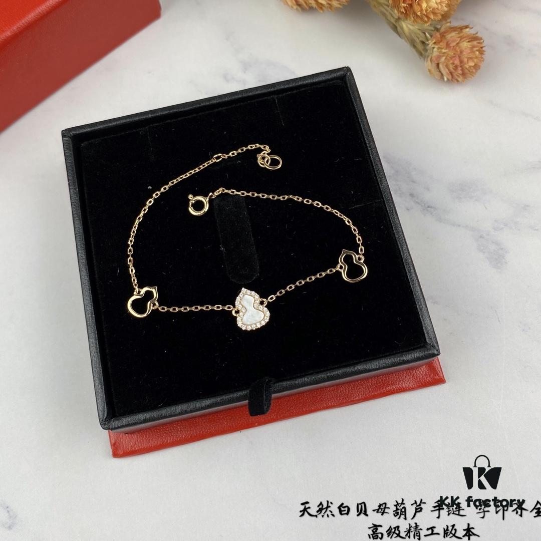 Kirin Mini Gourd Bracelet, Stylish and Versatile with Thick Gold Plating and High-Carbon Brilliant Cut Stones