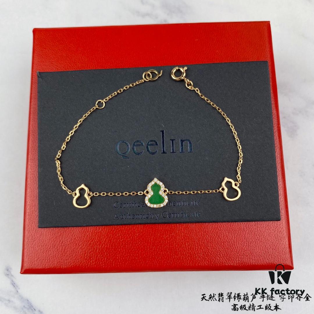 Kirin Mini Gourd Bracelet, Stylish and Versatile with Thick Gold Plating and High-Carbon Brilliant Cut Stones