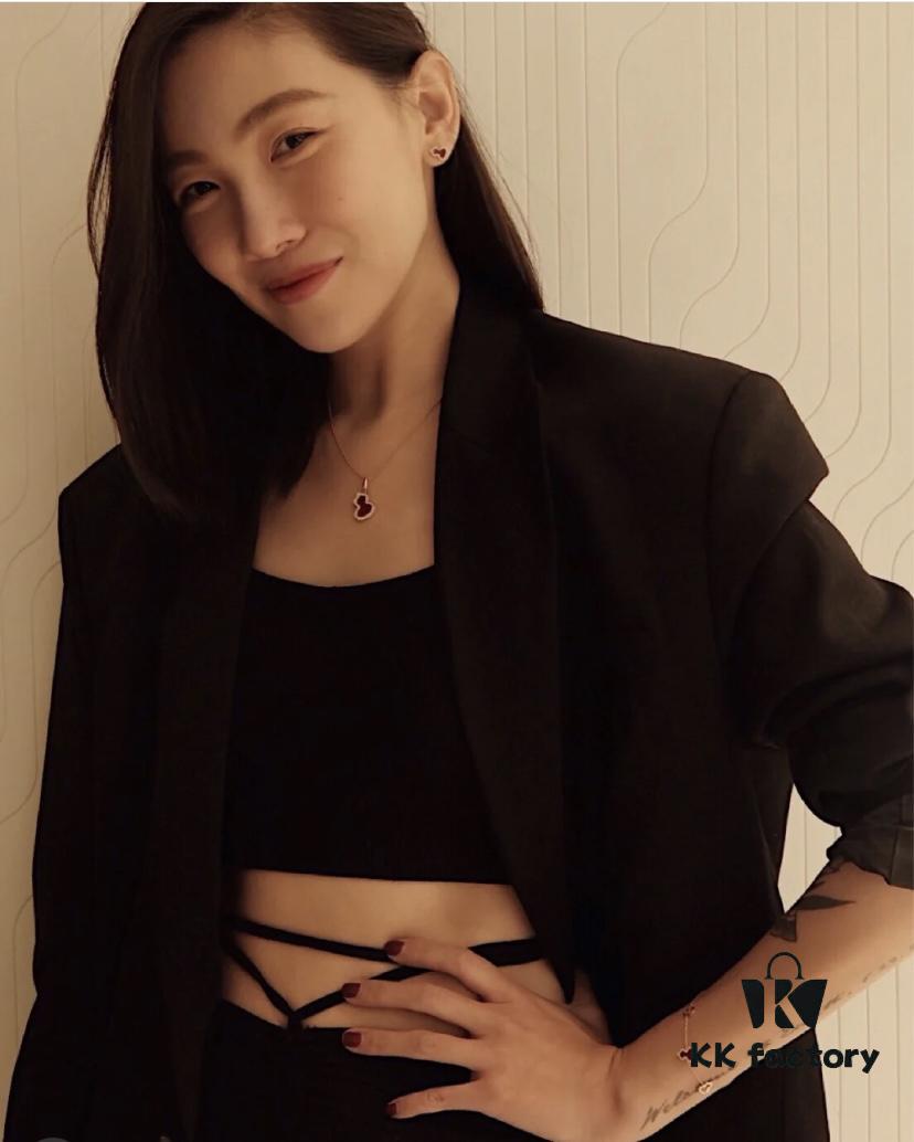 Kirin Mini Gourd Stud Earrings, High Aesthetic Appeal, Excellent Fit, Versatile Design, Thick Gold Plating with Genuine Gold Look, Eight-Heart Eight-Arrow High-Carbon Diamonds, Small and Exquisite