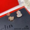 Kirin Mini Gourd Stud Earrings, High Aesthetic Appeal, Excellent Fit, Versatile Design, Thick Gold Plating with Genuine Gold Look, Eight-Heart Eight-Arrow High-Carbon Diamonds, Small and Exquisite