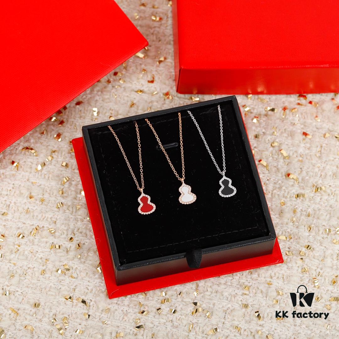 Qeeli@ Kirin Gourd Jewelry - Chinese Cultural Element Meets Modern Design, Red Agate in Wulu Shape with 925 Sterling Silver