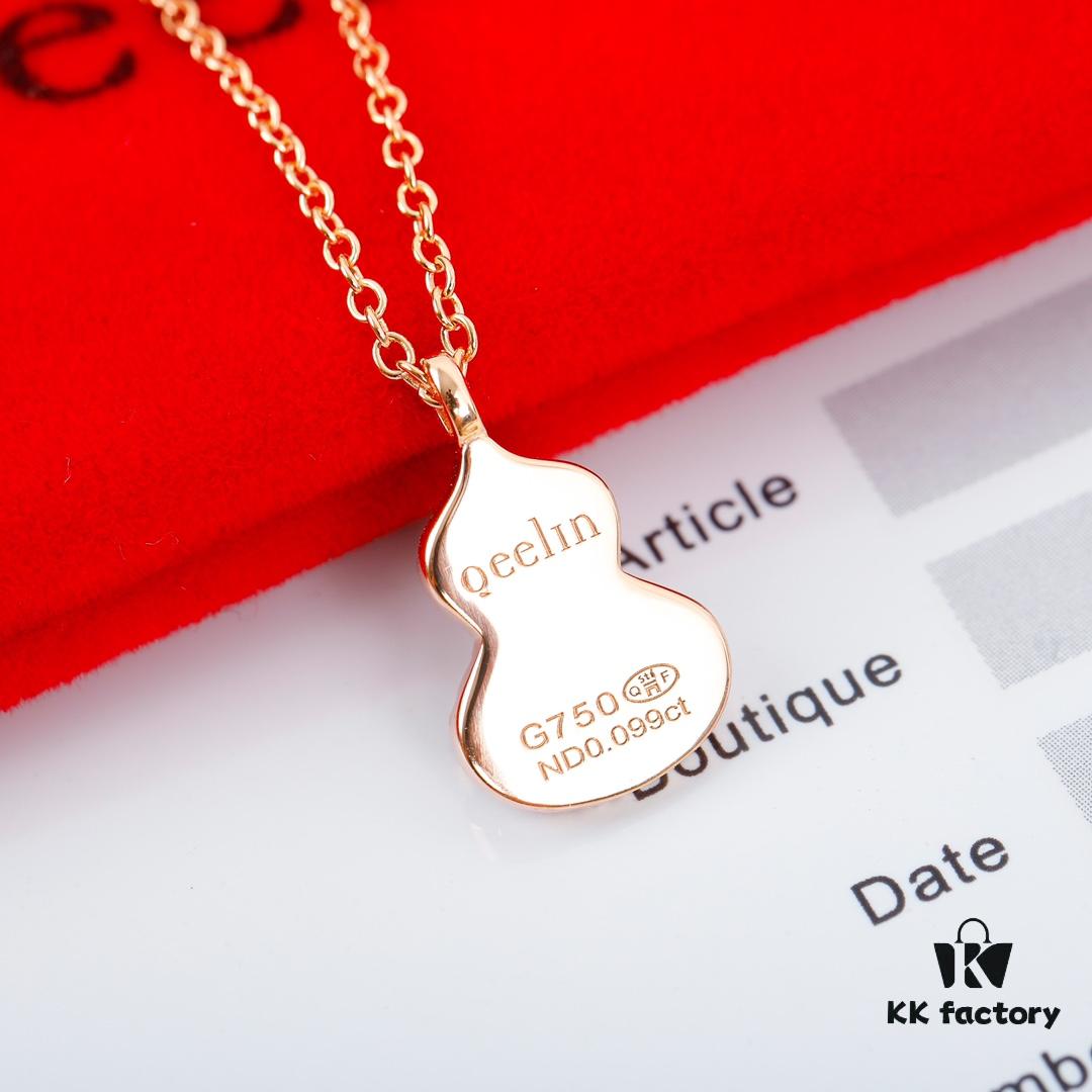 Qeeli@ Kirin Gourd Jewelry - Chinese Elements Meets Modern Design, Red Agate in Exquisite Wulu Shape Crafted with 925 Sterling Silver