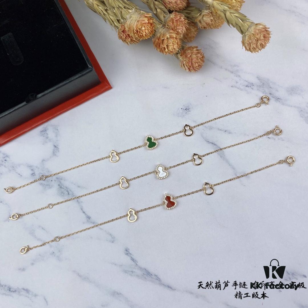 Kirin Mini Gourd Bracelet, Stylish and Versatile with Thick Gold Plating and High-Carbon Brilliant Cut Stones