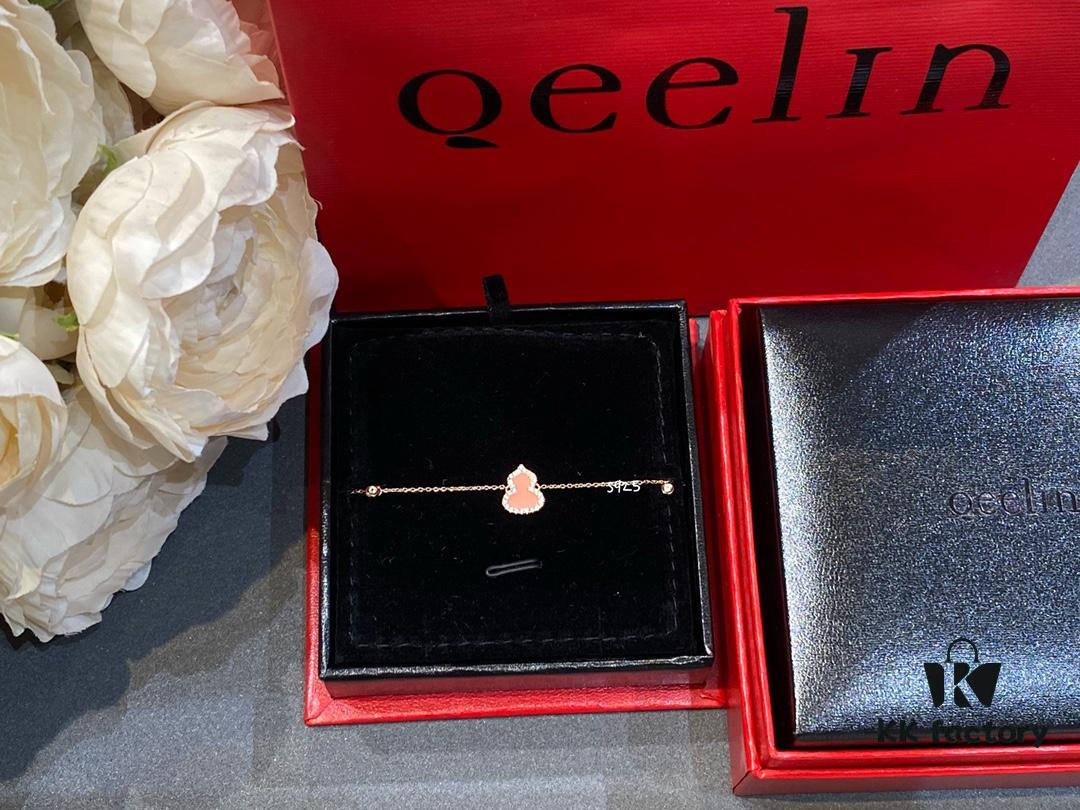 New Arrival, Qeeli Kirin Wulu Series Limited Edition Pink Pearl Gourd Necklace and Bracelet