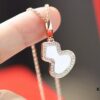 Qeelin Wulu Series Rose Gold and White Shell Gourd Necklace