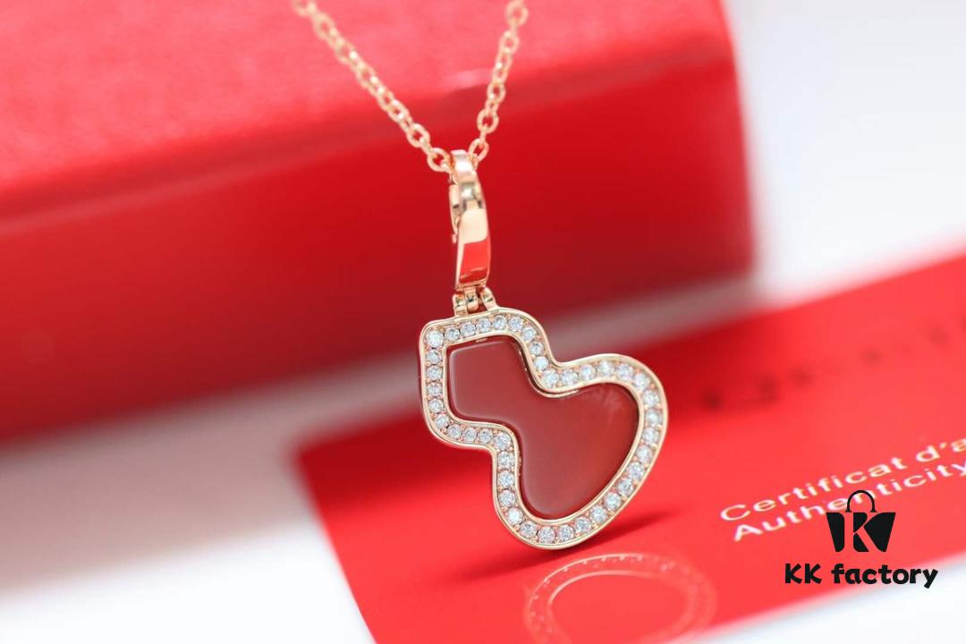 Qeelin Wulu Rose Gold Gourd Necklace