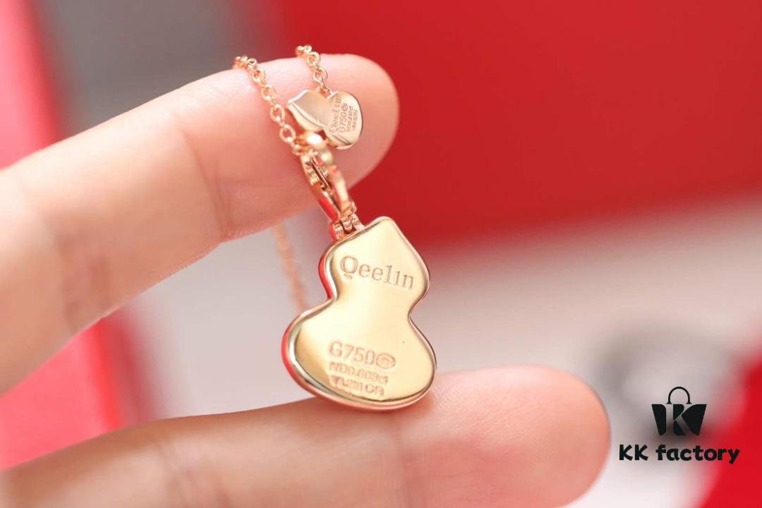 Qeelin Wulu Rose Gold Gourd Necklace