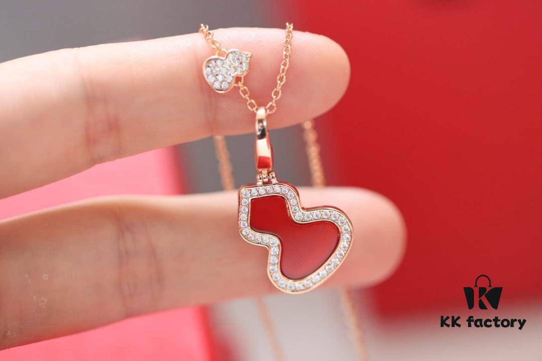 Qeelin Wulu Rose Gold Gourd Necklace