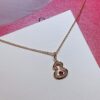Brand New Wulu Legend Series Gourd Necklace, Rose Gold with Rubies, 40cm Elegant Layering Pendant for Delicate Sophistication