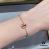 Kirin Mini Diamond Red Gourd Bracelet, Stylish and Versatile with Thick Gold Plating, Real Gold Feel, Featuring Eight Hearts and Eight Arrows High-Carbon Diamonds
