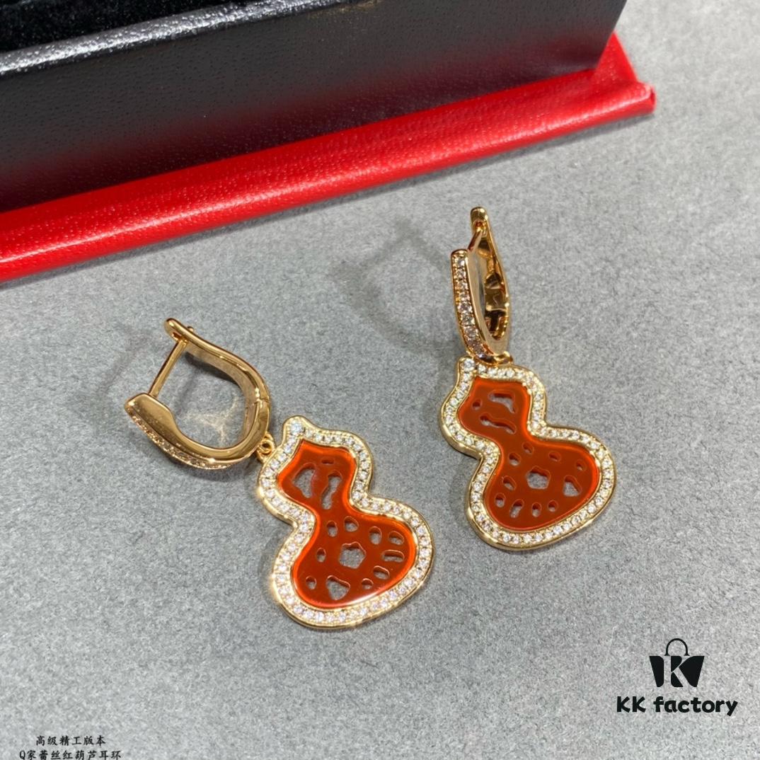 Qeelin Wulu Lace Red Ruby Earrings, Exclusive Limited Edition with Libeiya