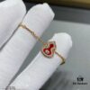 Kirin Mini Diamond Red Gourd Bracelet, Stylish and Versatile with Thick Gold Plating, Real Gold Feel, Featuring Eight Hearts and Eight Arrows High-Carbon Diamonds