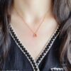 Kirin Mini Diamond Red Gourd Necklace, Stylish and Versatile with Thick Gold Plating, Real Gold Feel, Eight Hearts and Eight Arrows High-Carbon Diamond, Small and Exquisite