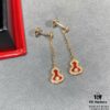 Kirin Mini Diamond Red Gourd Earrings, High Aesthetic Appeal, Excellent Fit, Versatile Design, Thick Gold Plating with Real Gold Texture, Eight-Heart Eight-Arrow High-Carbon Diamonds, Small and Exquisite