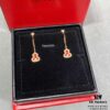 Kirin Mini Diamond Red Gourd Earrings, High Aesthetic Appeal, Excellent Fit, Versatile Design, Thick Gold Plating with Real Gold Texture, Eight-Heart Eight-Arrow High-Carbon Diamonds, Small and Exquisite