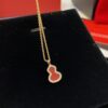 Red Gourd Real Shot: Red Agate Necklace with Vivid Color and Crystal Clarity