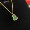 Real Green Jade Gourd Pendant, Symbolizing Blessings, Prosperity, and Good Fortune
