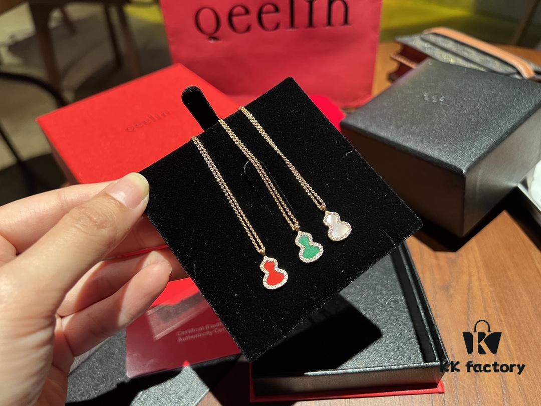 Three Different Colors and Materials: White Mother-of-Pearl, Red Agate, Green Jade