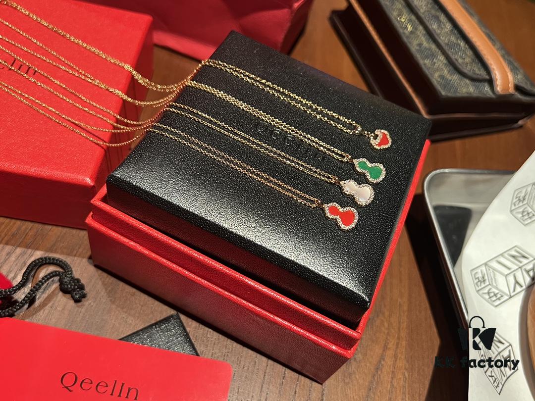 Qeeli's Classic Necklaces: Lucky Gourd and Love Lock, Packed with Meaning