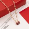 Qeelin Kirin Yu Yi Series Red Agate Necklace-Bracelet, Good Fortune Lock Design
