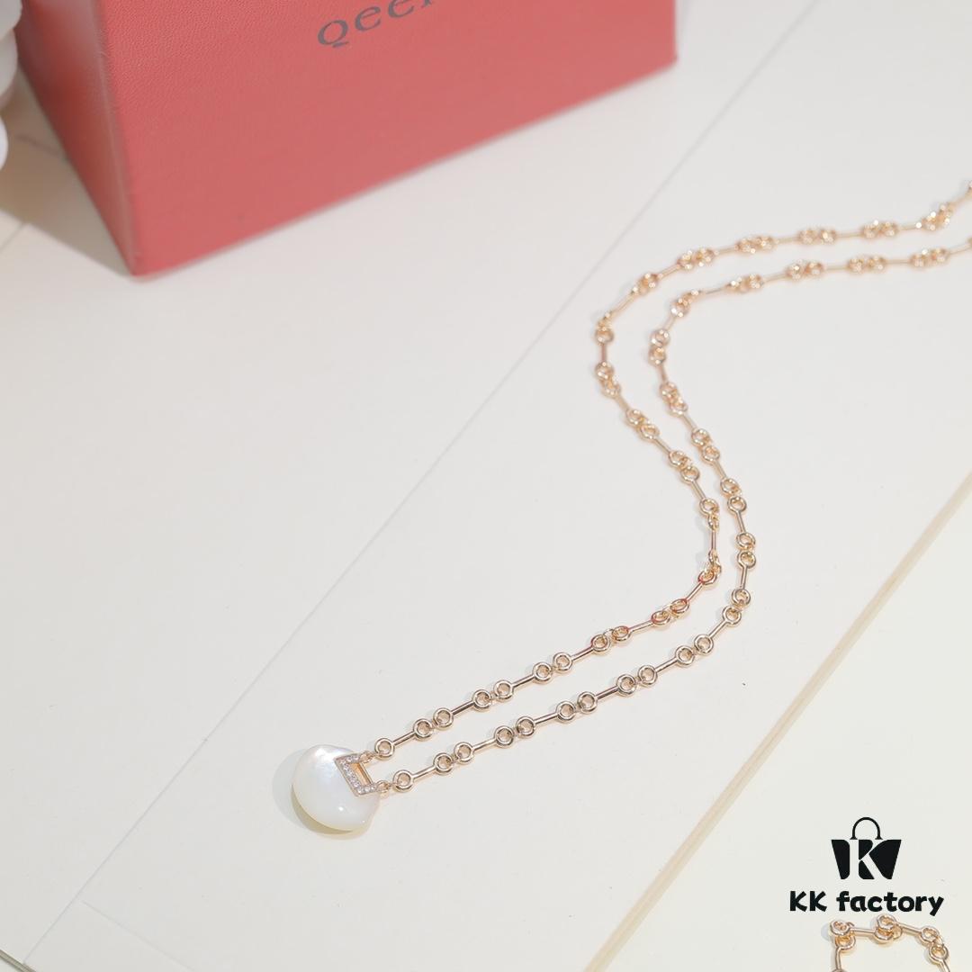 Kirin Auspicious Lock White Agate Necklace