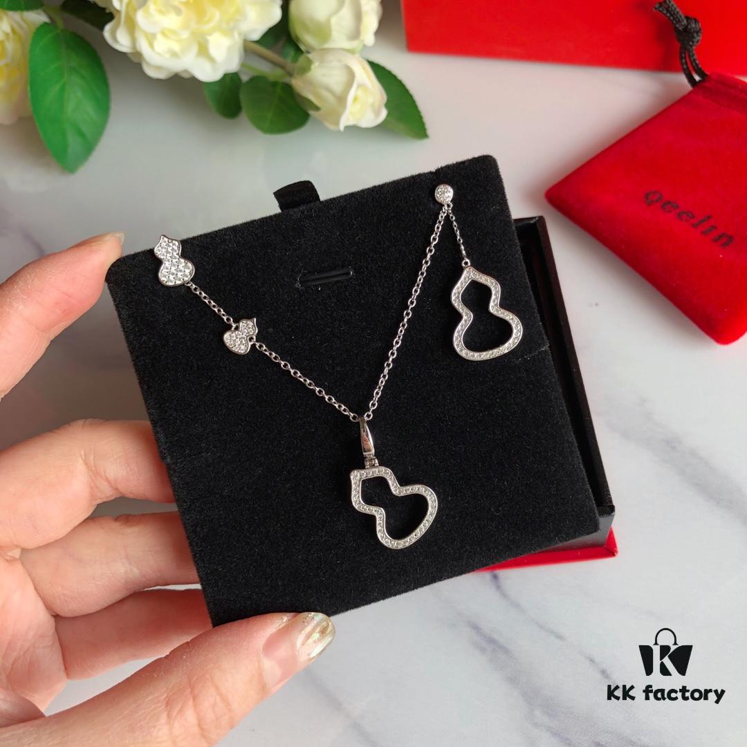 Kirin Gourd Necklace, High Aesthetic Appeal, Excellent Fit, Versatile Design, Thick Gold Plating with Real Gold Texture, Eight-Heart Eight-Arrow High-Carbon Diamond, Small and Exquisite