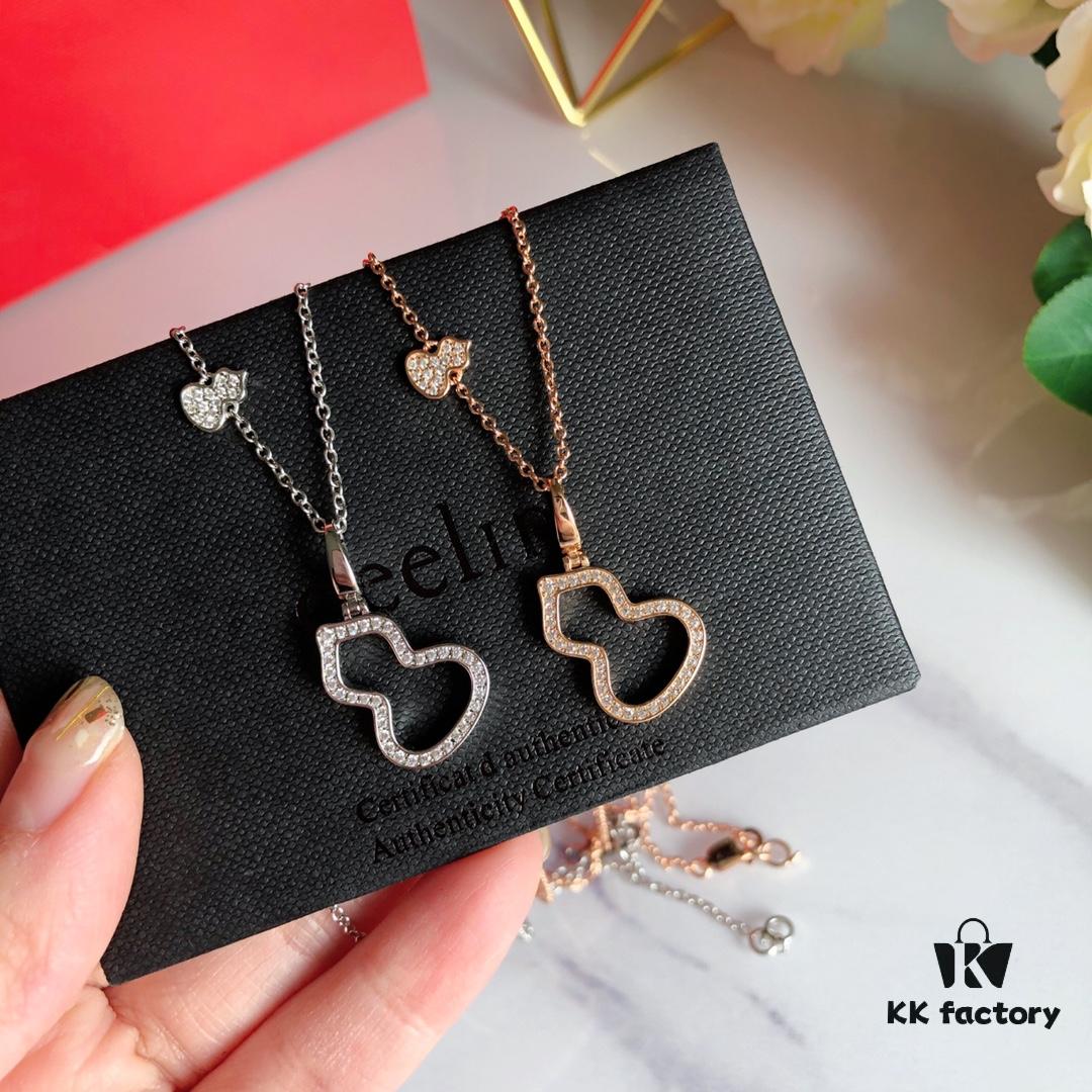 Kirin Gourd Necklace, High Aesthetic Appeal, Excellent Fit, Versatile Design, Thick Gold Plating with Real Gold Texture, Eight-Heart Eight-Arrow High-Carbon Diamond, Small and Exquisite