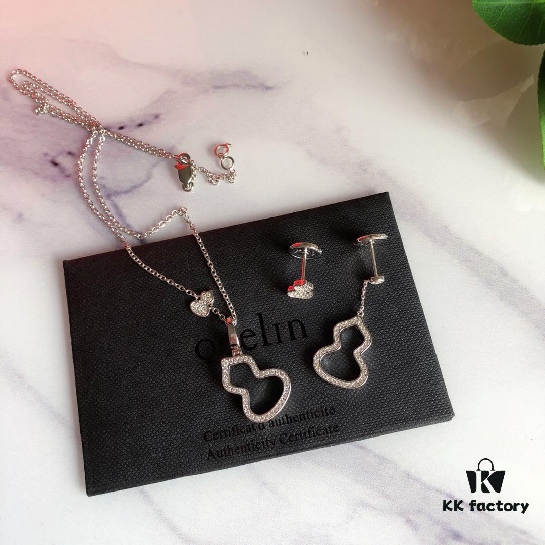 Kirin Gourd Necklace, High Aesthetic Appeal, Excellent Fit, Versatile Design, Thick Gold Plating with Real Gold Texture, Eight-Heart Eight-Arrow High-Carbon Diamond, Small and Exquisite