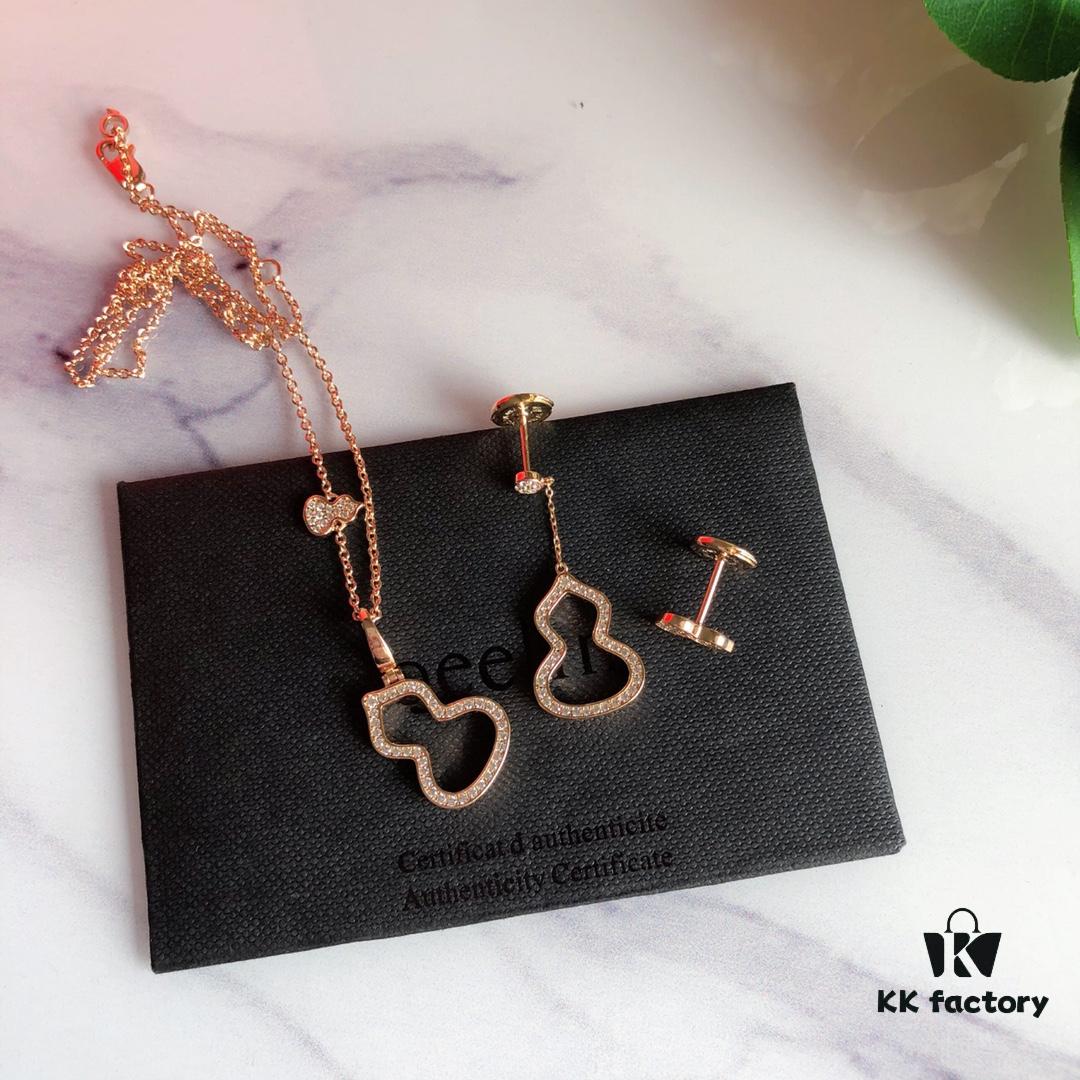 Kirin Gourd Necklace, High Aesthetic Appeal, Excellent Fit, Versatile Design, Thick Gold Plating with Real Gold Texture, Eight-Heart Eight-Arrow High-Carbon Diamond, Small and Exquisite