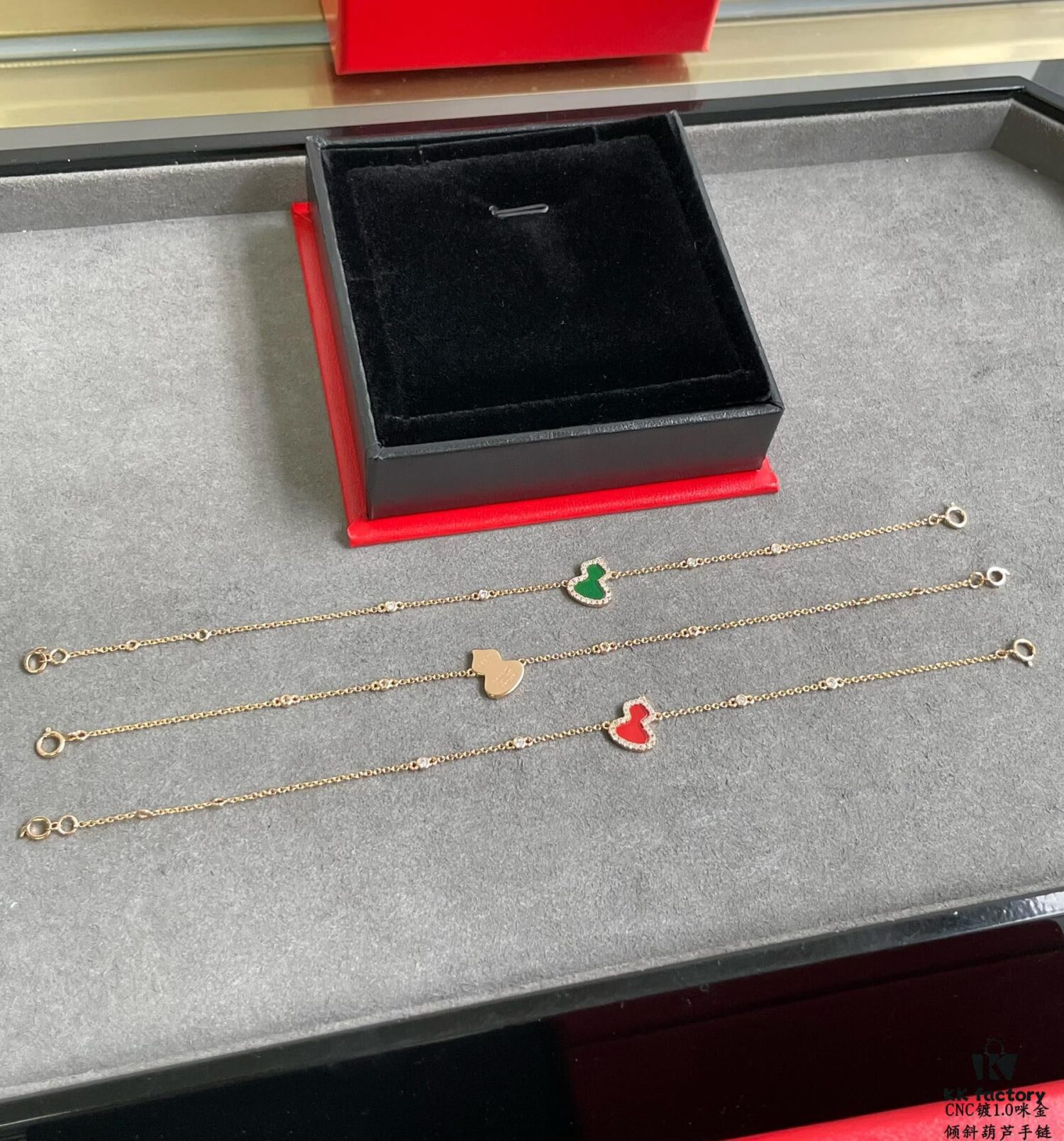 Kirin Tilted Gourd Bracelet, Stylish and Versatile with Thick Gold Plating and High-Carbon Brilliant Cut Zircon