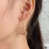 Kirin Flower Vine Red Wulu Earrings