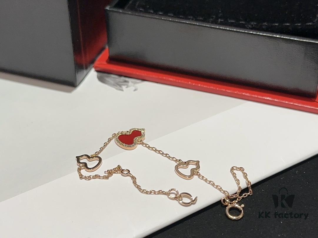 Qeelin Three-Pendant Mini Gourd Gemstone Bracelet