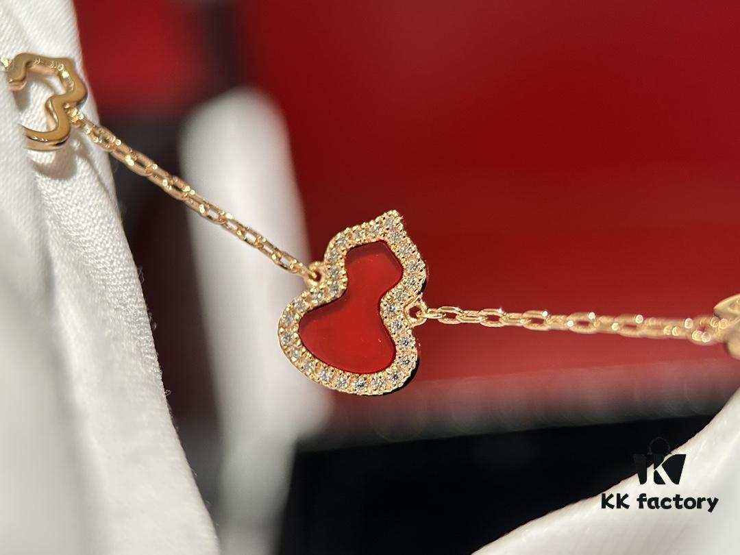 Qeelin Three-Pendant Mini Gourd Gemstone Bracelet