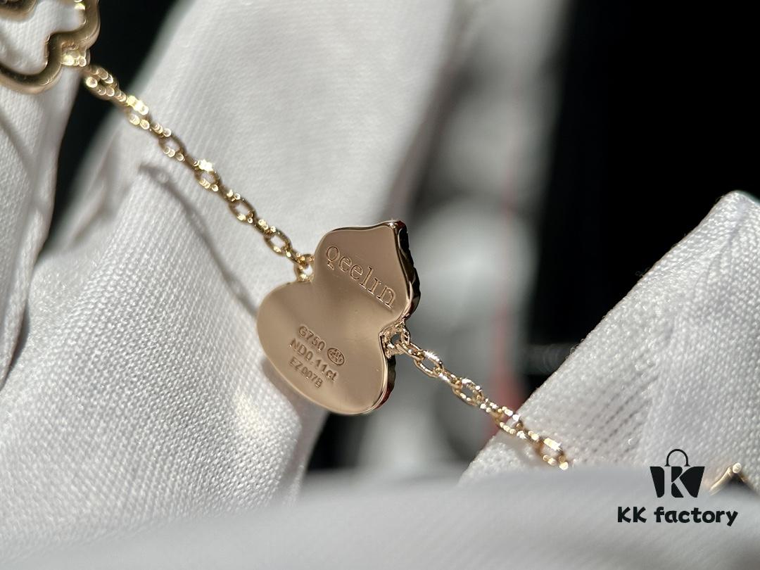 Qeelin Three-Pendant Mini Gourd Gemstone Bracelet