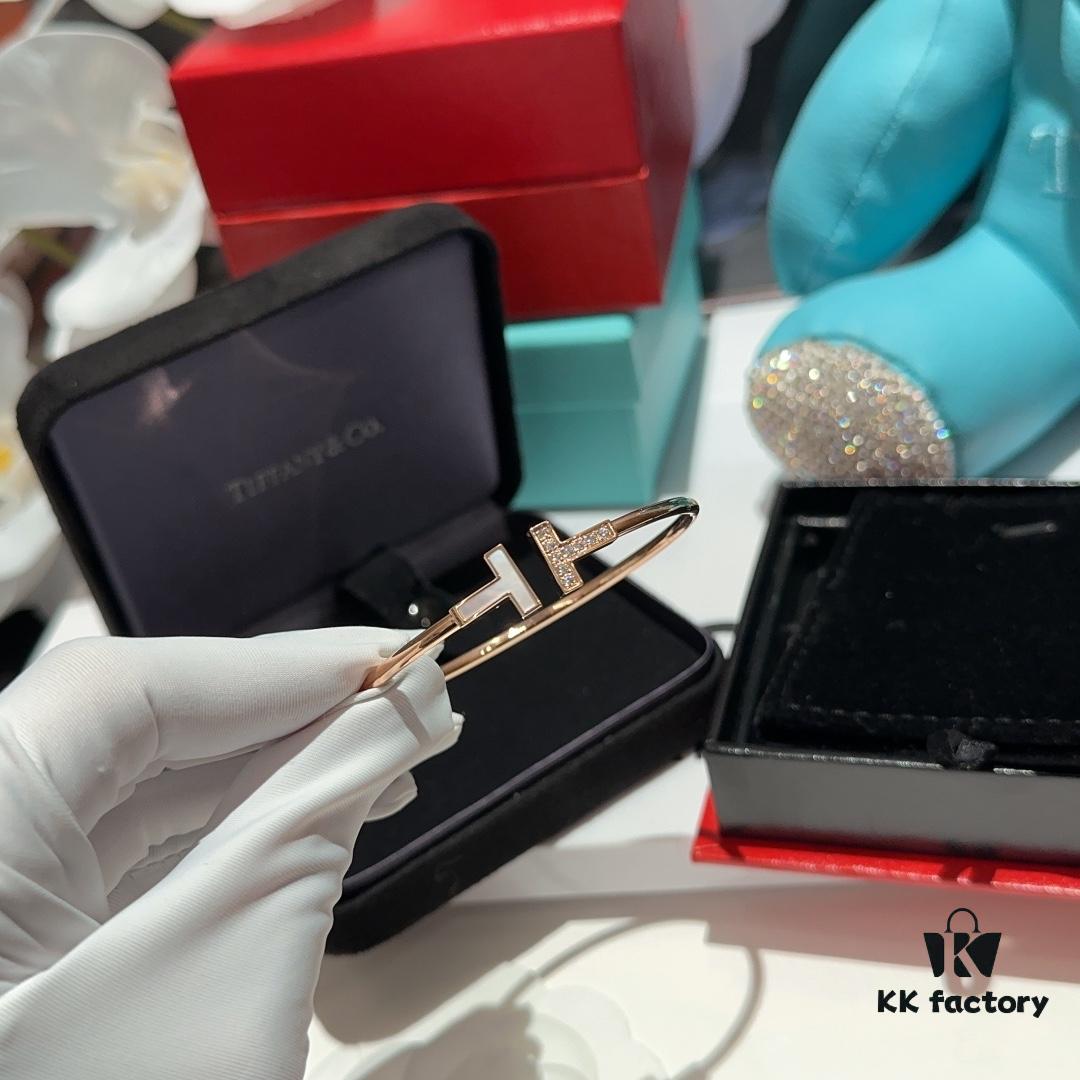 Exquisite and Versatile Premium Accessories 💎 - Kylin Single Gourd Red Agate Bracelet, Tiffany T-Shape Gemstone Diamond-Paved White Mother-of-Pearl Bangle