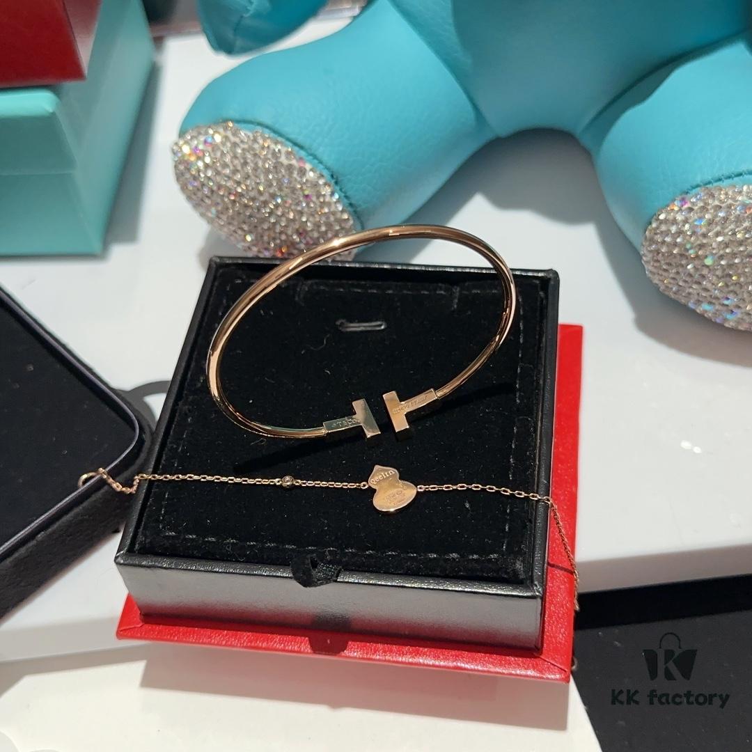 Exquisite and Versatile Premium Accessories 💎 - Kylin Single Gourd Red Agate Bracelet, Tiffany T-Shape Gemstone Diamond-Paved White Mother-of-Pearl Bangle