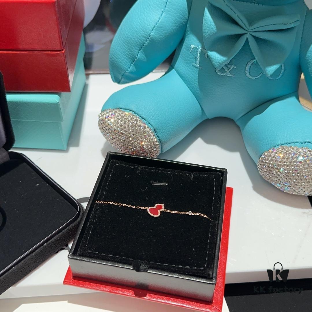 Exquisite and Versatile Premium Accessories 💎 - Kylin Single Gourd Red Agate Bracelet, Tiffany T-Shape Gemstone Diamond-Paved White Mother-of-Pearl Bangle