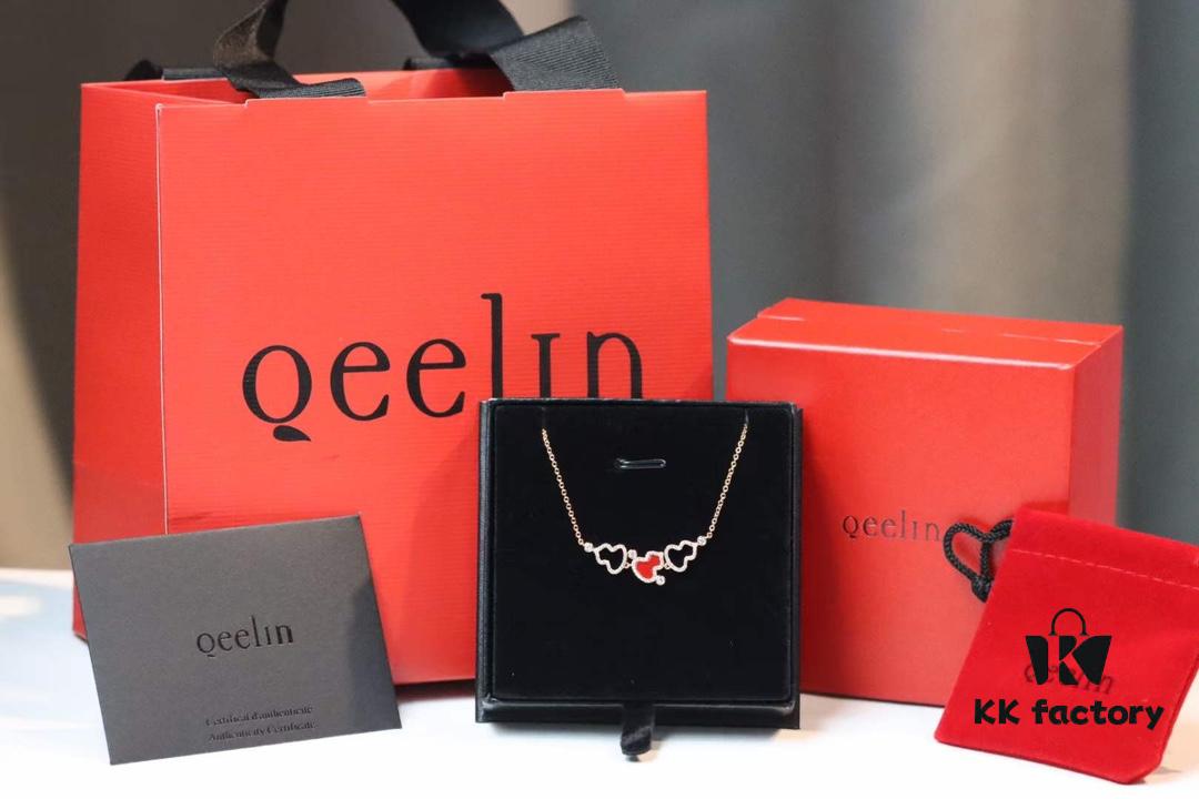 New Arrival💗 Qeelin Wulu Three Red Gourds Pendant Necklace