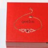 Qeelin Lucky Red Gourd Bracelet with Three Gourds