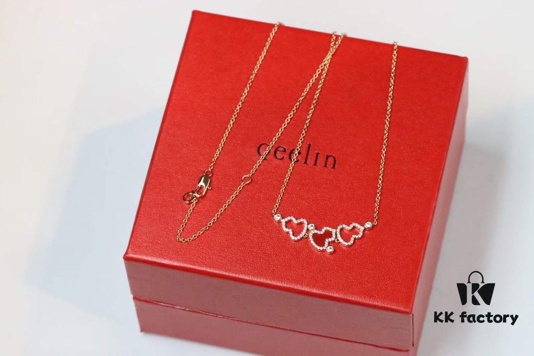 New Arrival💗 Qeelin Wulu Three Red Gourds Pendant Necklace