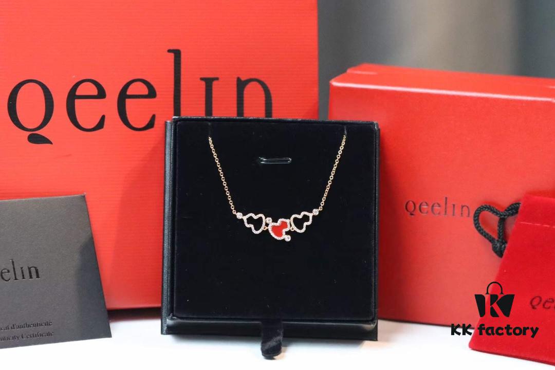 New Arrival💗 Qeelin Wulu Three Red Gourds Pendant Necklace