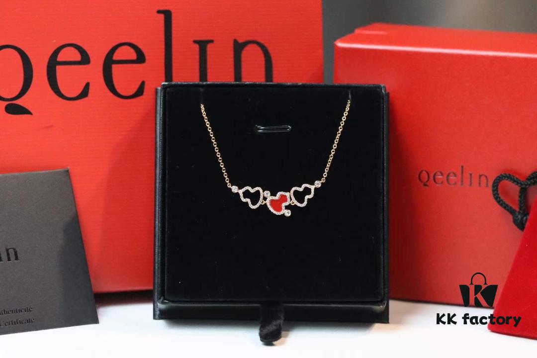 New Arrival💗 Qeelin Wulu Three Red Gourds Pendant Necklace
