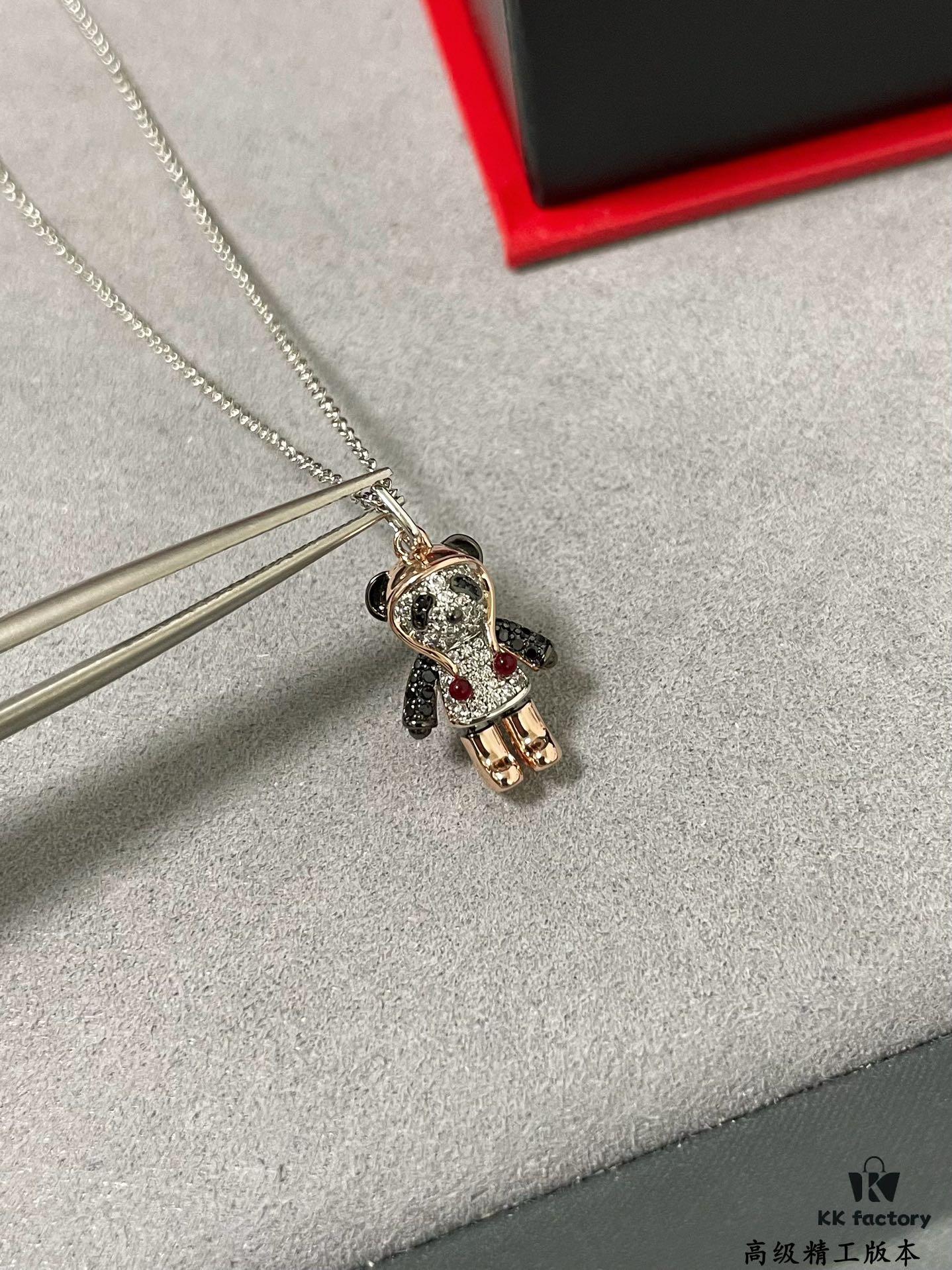 Qeelin Bobo Panda Necklace with Hat, Exquisitely Crafted