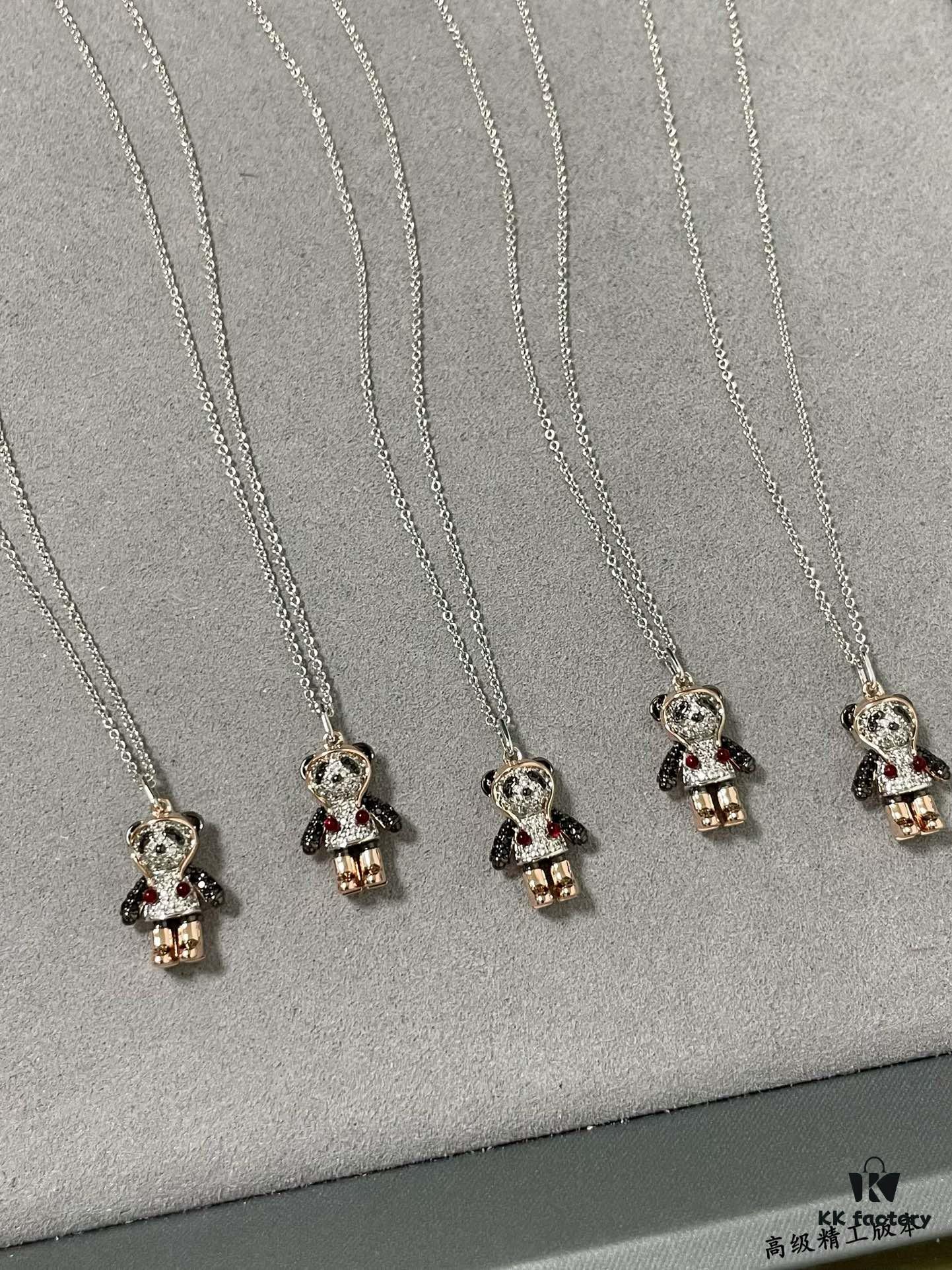 Qeelin Bobo Panda Necklace with Hat, Exquisitely Crafted