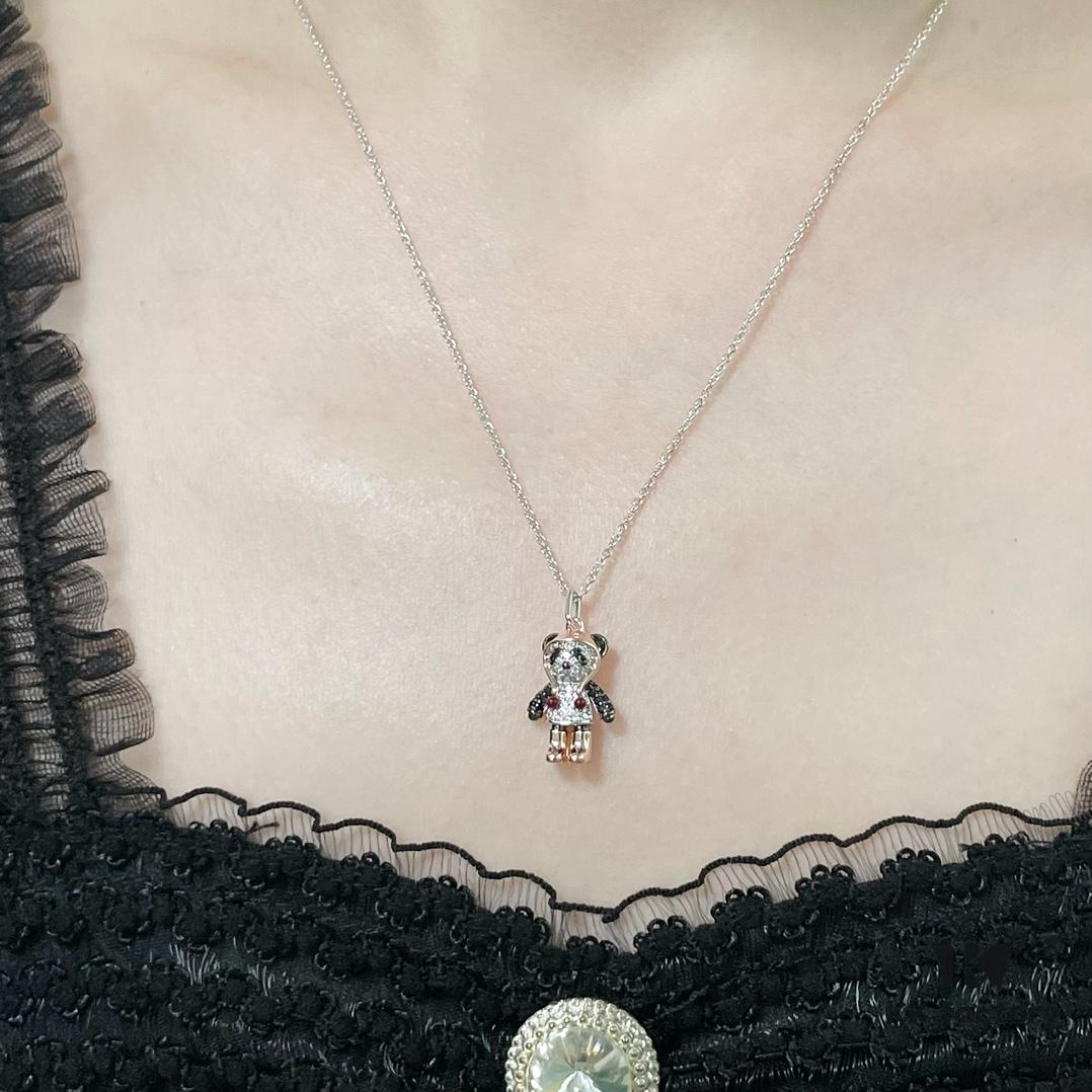 Qeelin Bobo Panda Necklace with Hat, Exquisitely Crafted