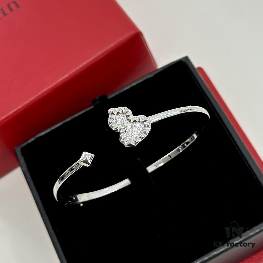 New Design Qilin Gourd Bracelet, High-Quality 1:1 Replica, 'Gourd' Sounds Like 'Good Fortune and Prosperity' in Chinese, Symbolizing Blessings – Beautiful and Meaningful, Simply Irresistible! Exquisitely Crafted Elastic Bracelet with Eight Hearts and Eight Arrows High-Carbon Diamonds, Platinum, Premium Custom Workmanship